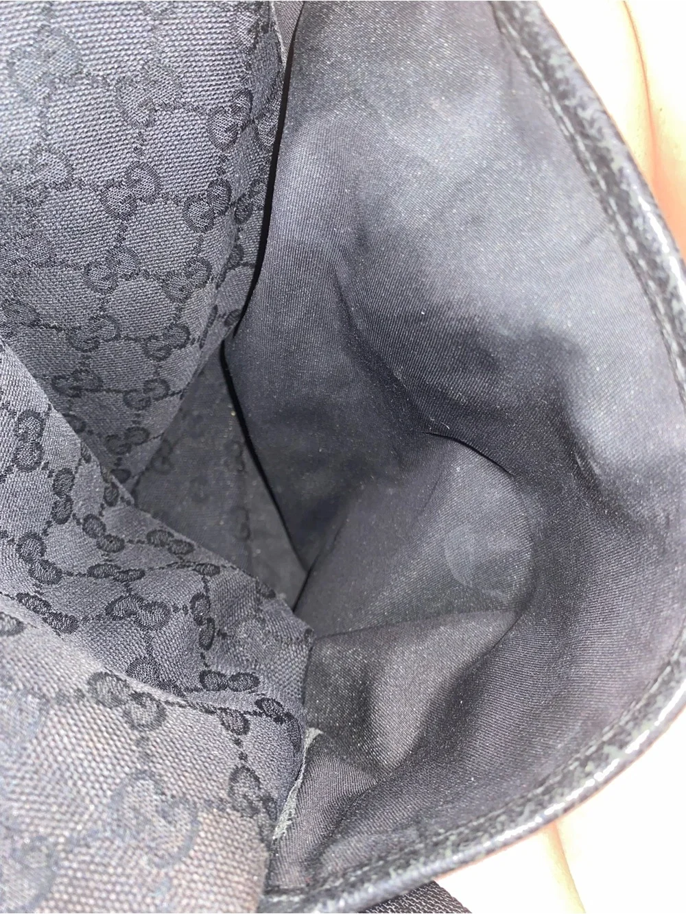 Gucci Black Monogram Messenger Bag